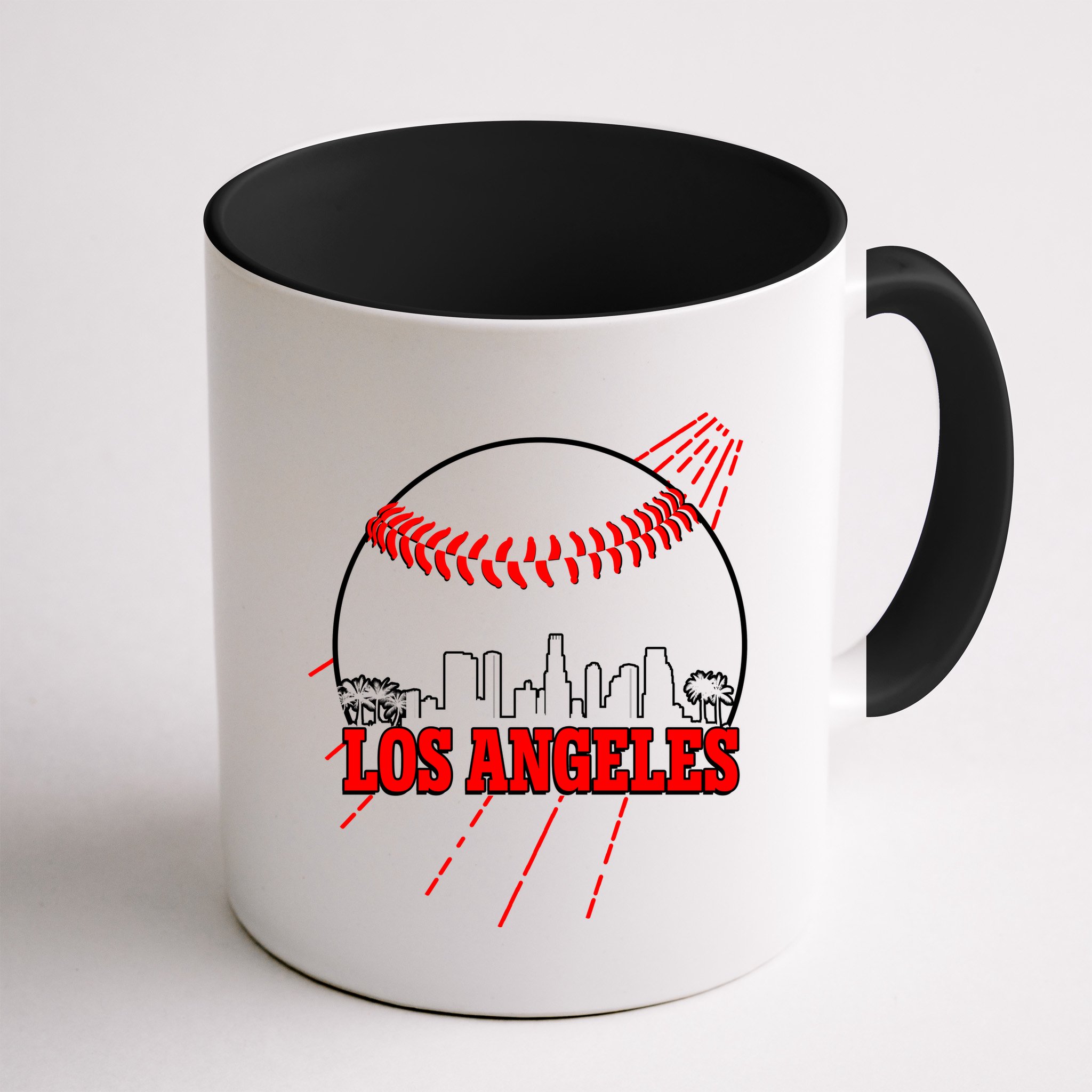 Retro Los Angeles Skyline Baseball Mug
