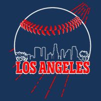 Retro Los Angeles Skyline Baseball Kids T-Shirt