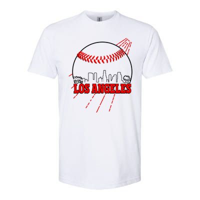 Retro Los Angeles Skyline Baseball Softstyle® CVC T-Shirt