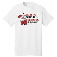 Retro Look At Me Being All Festive Funny Snowman Christmas Tall T-Shirt