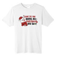 Retro Look At Me Being All Festive Funny Snowman Christmas Tall Fusion ChromaSoft Performance T-Shirt