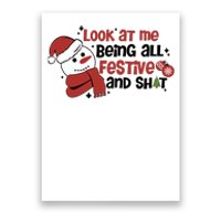 Retro Look At Me Being All Festive Funny Snowman Christmas Poster