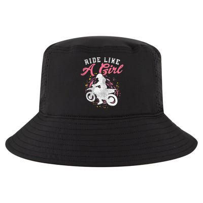 Ride Like A Girl Dirt Bike Motocross Motorcycle Women Gift Cool Comfort Performance Bucket Hat