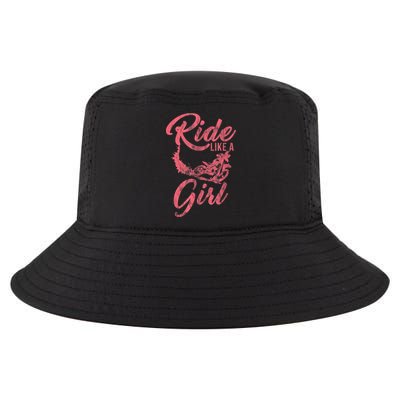 Ride Like A Girl Motocross Dirt Bike Rider Motorcycle Cool Comfort Performance Bucket Hat