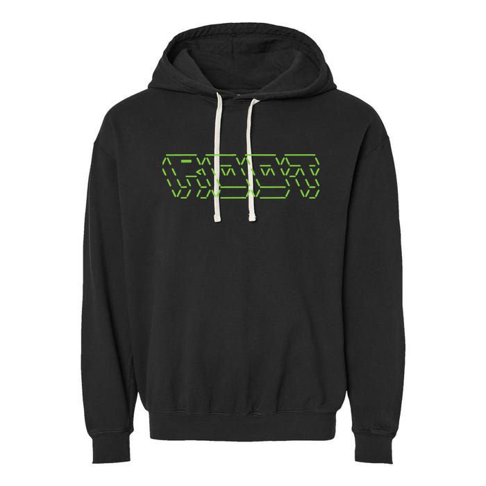 Root Linux ASCII Art Hacker Garment-Dyed Fleece Hoodie