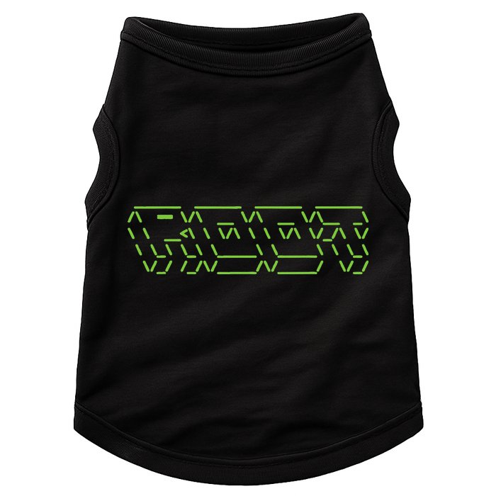 Root Linux ASCII Art Hacker Doggie Tank