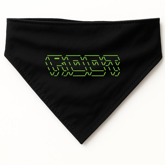 Root Linux ASCII Art Hacker USA-Made Doggie Bandana