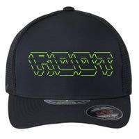 Root Linux ASCII Art Hacker Flexfit Unipanel Trucker Cap