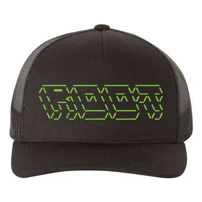 Root Linux ASCII Art Hacker Yupoong Adult 5-Panel Trucker Hat