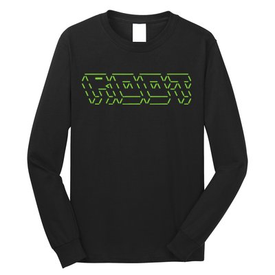 Root Linux ASCII Art Hacker Long Sleeve Shirt