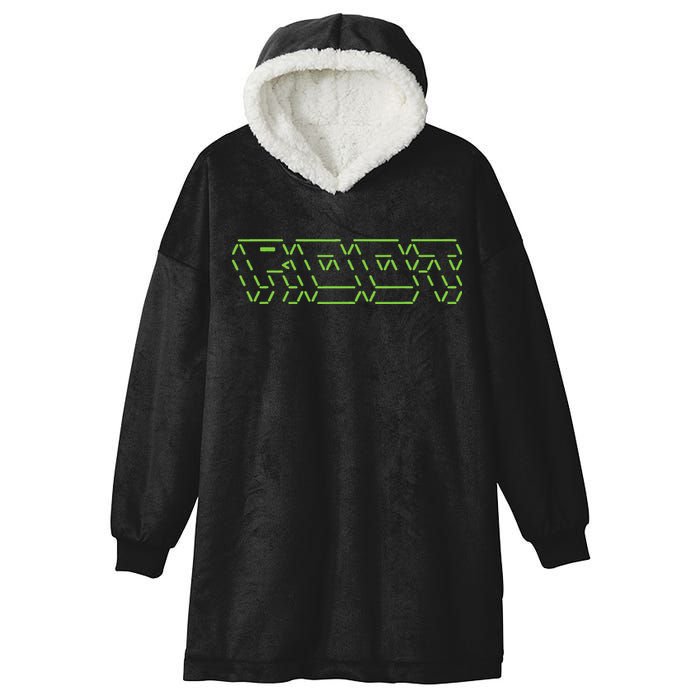 Root Linux ASCII Art Hacker Hooded Wearable Blanket