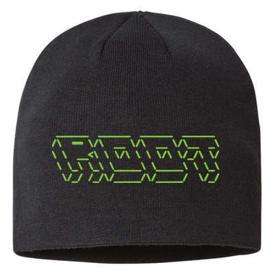 Root Linux ASCII Art Hacker Sustainable Beanie