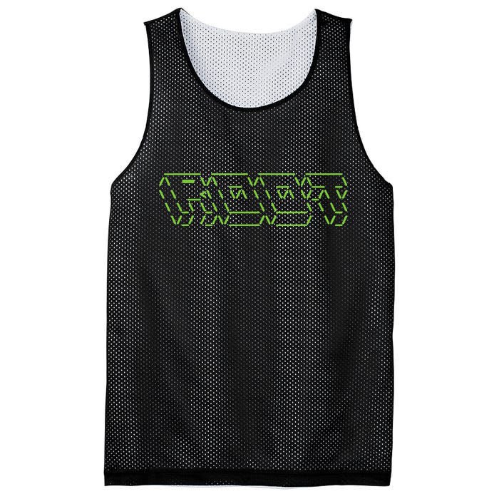 Root Linux ASCII Art Hacker Mesh Reversible Basketball Jersey Tank
