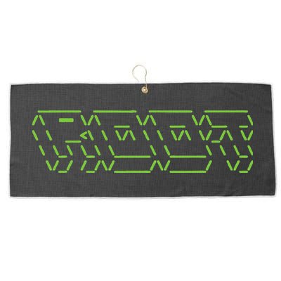 Root Linux ASCII Art Hacker Large Microfiber Waffle Golf Towel