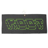 Root Linux ASCII Art Hacker Large Microfiber Waffle Golf Towel