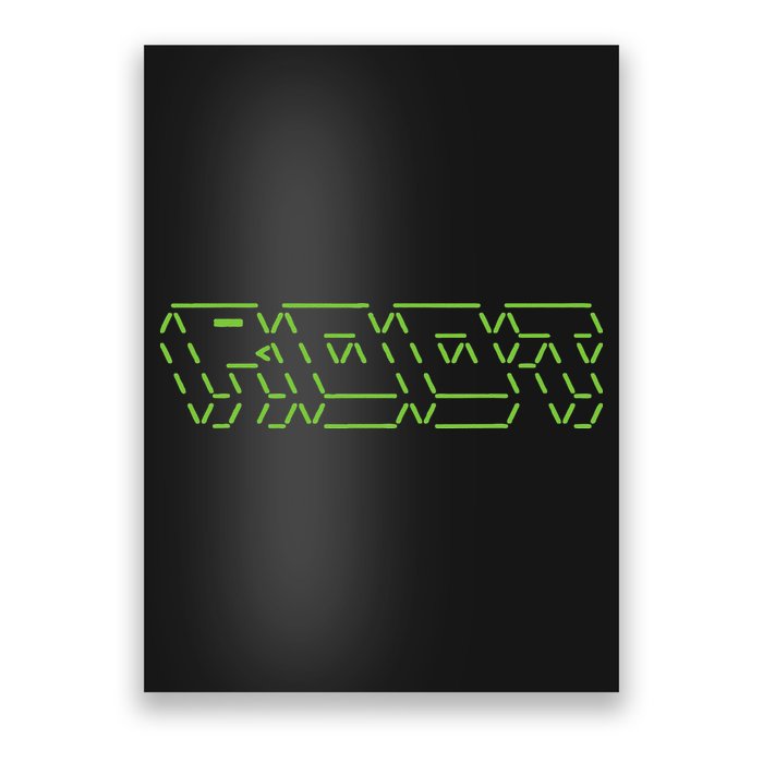 Root Linux ASCII Art Hacker Poster