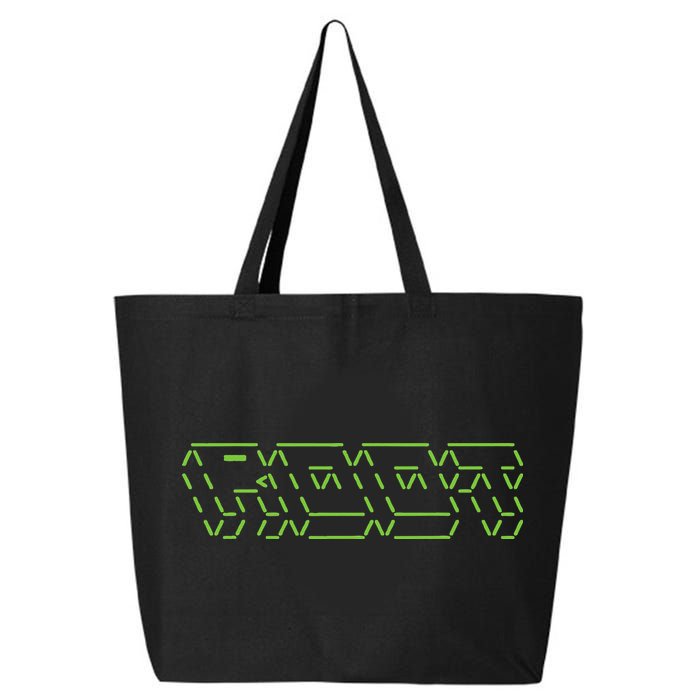 Root Linux ASCII Art Hacker 25L Jumbo Tote