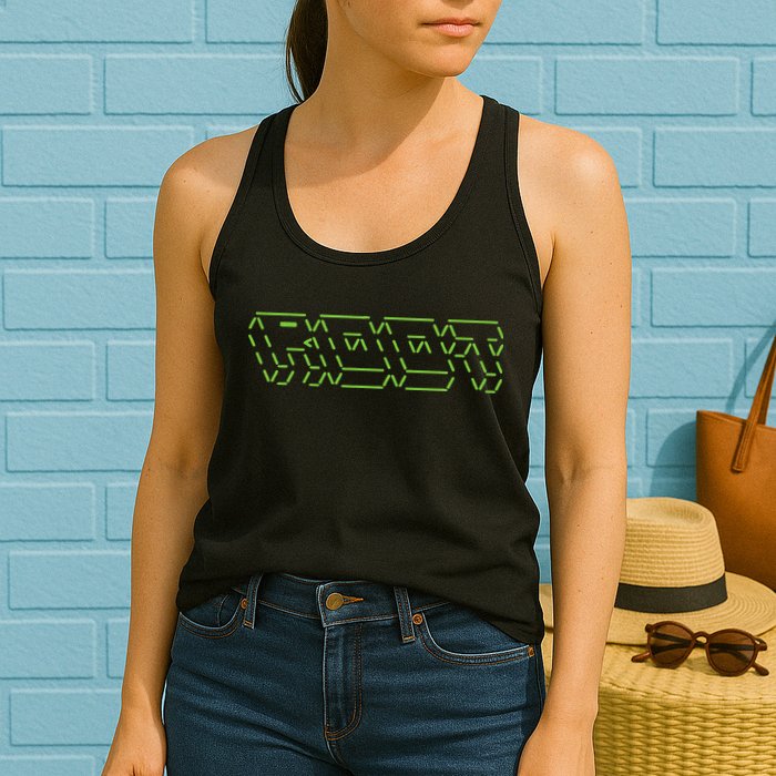 Root Linux ASCII Art Hacker Women's Racerback Tank