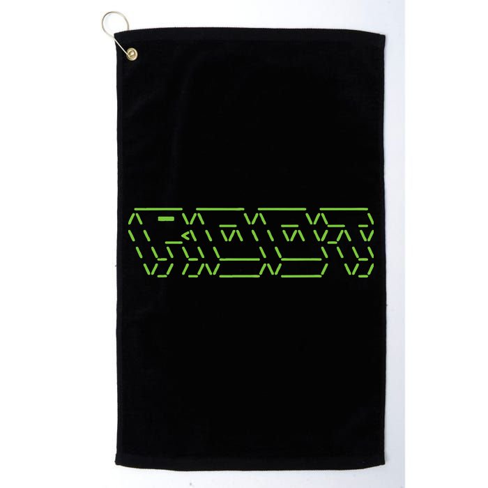 Root Linux ASCII Art Hacker Golf Towel
