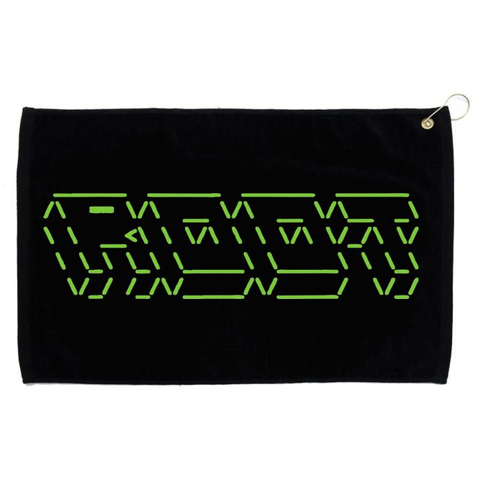 Root Linux ASCII Art Hacker Grommeted Golf Towel