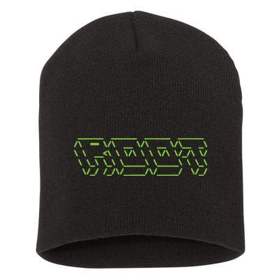 Root Linux ASCII Art Hacker Short Acrylic Beanie