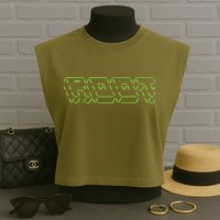 Root Linux ASCII Art Hacker Garment-Dyed Women's Muscle Tee