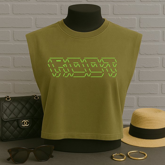 Root Linux ASCII Art Hacker Garment-Dyed Women's Muscle Tee