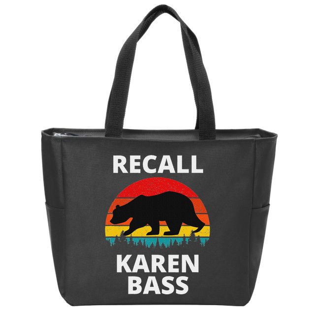 Recall Los Angeles Mayor Karen Bass Recall Karen Bass Zip Tote Bag
