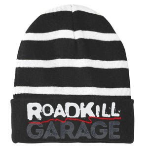 Roadkill Logo Adult Striped Beanie with Solid Band