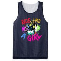 Ride Like A Girl Motocross Lovers Dirt Bike Biker Girl Gift Mesh Reversible Basketball Jersey Tank