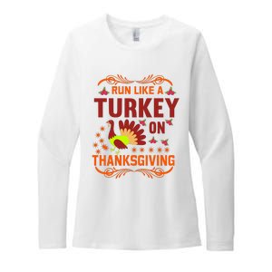 Run Like A Turkey! Turkey Trot 2024 Womens CVC Long Sleeve Shirt