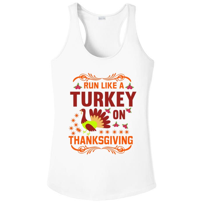 Run Like A Turkey! Turkey Trot 2024 Ladies PosiCharge Competitor Racerback Tank