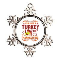 Run Like A Turkey! Turkey Trot 2024 Metallic Star Ornament