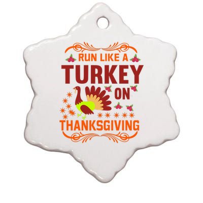 Run Like A Turkey! Turkey Trot 2024 Ceramic Star Ornament