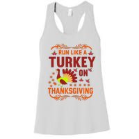 Run Like A Turkey! Turkey Trot 2024 Women's Racerback Tank