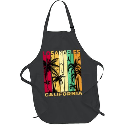 Retro Los Angeles California Palm Tree Stripes Apron