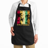 Retro Los Angeles California Palm Tree Stripes Apron