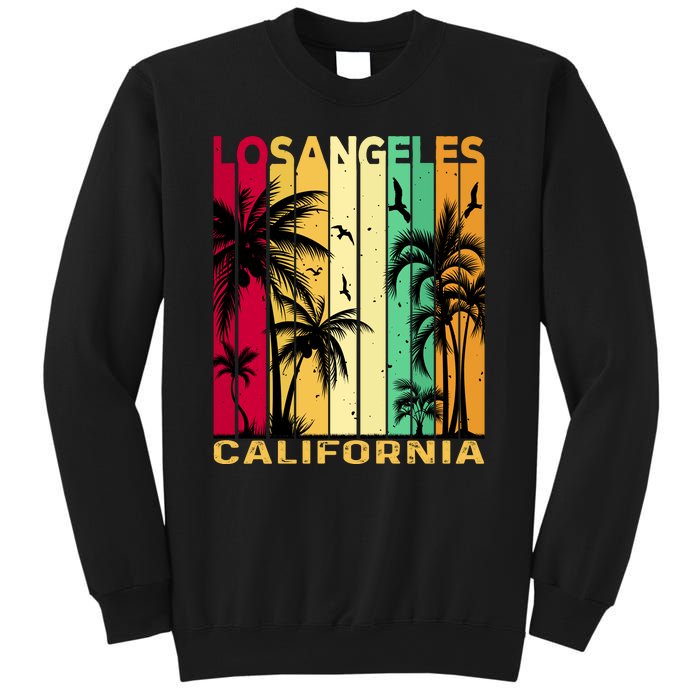 Retro Los Angeles California Palm Tree Stripes Sweatshirt