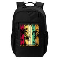 Retro Los Angeles California Palm Tree Stripes Daily Commute Backpack