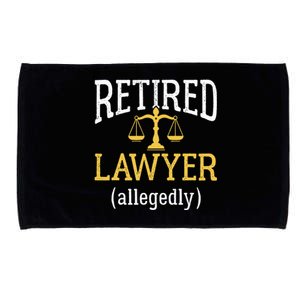 Retired Lawyer Allegedly Funny Attorney Retirement Microfiber Hand Towel