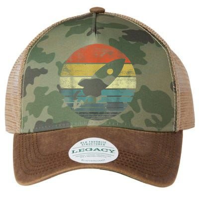 Rocket Launch Astronomy Funny Retro Rocket Space Ship Legacy Tie Dye Trucker Hat