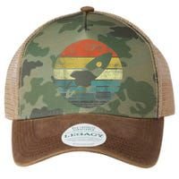 Rocket Launch Astronomy Funny Retro Rocket Space Ship Legacy Tie Dye Trucker Hat
