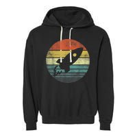 Rocket Launch Astronomy Funny Retro Rocket Space Ship Garment-Dyed Fleece Hoodie