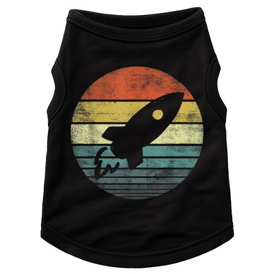 Rocket Launch Astronomy Funny Retro Rocket Space Ship Doggie Tank