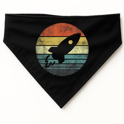 Rocket Launch Astronomy Funny Retro Rocket Space Ship USA-Made Doggie Bandana