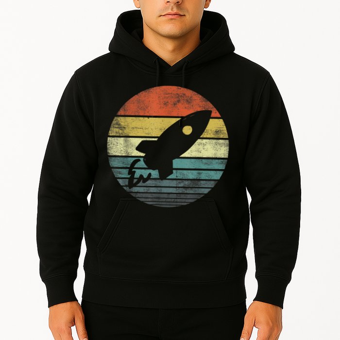 Rocket Launch Astronomy Funny Retro Rocket Space Ship Hoodie