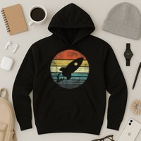 Rocket Launch Astronomy Funny Retro Rocket Space Ship Hoodie