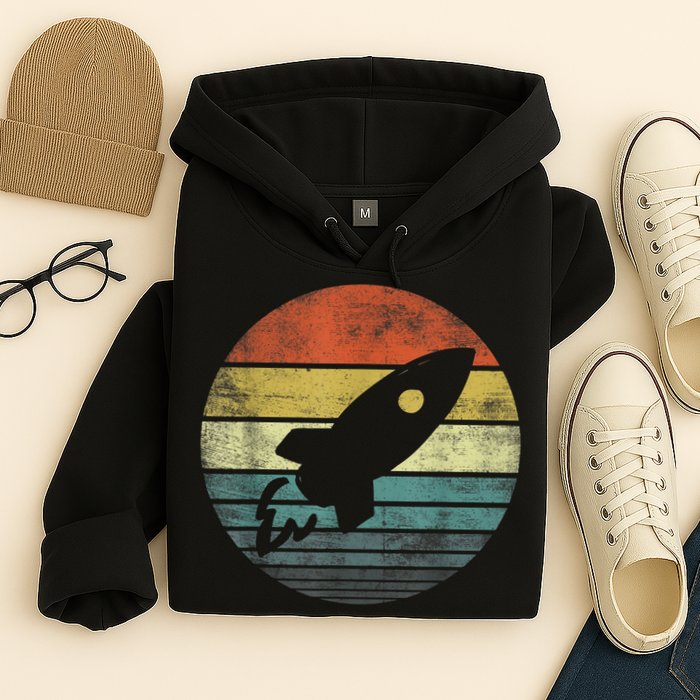 Rocket Launch Astronomy Funny Retro Rocket Space Ship Hoodie