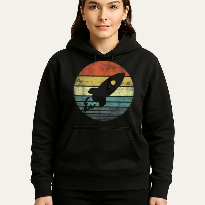 Rocket Launch Astronomy Funny Retro Rocket Space Ship Hoodie