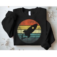 Rocket Launch Astronomy Funny Retro Rocket Space Ship Sweatshirt